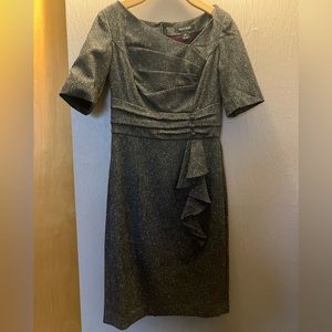 White House Black Market tweed drape front sheath dress 00